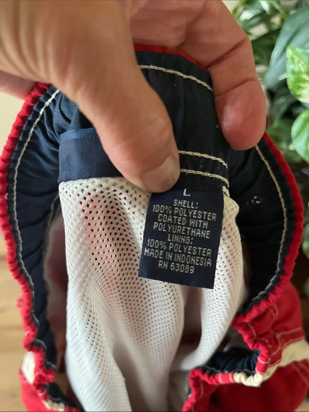Aeropostale Retro Red Men’s Cargo Board Shorts with White Trim
